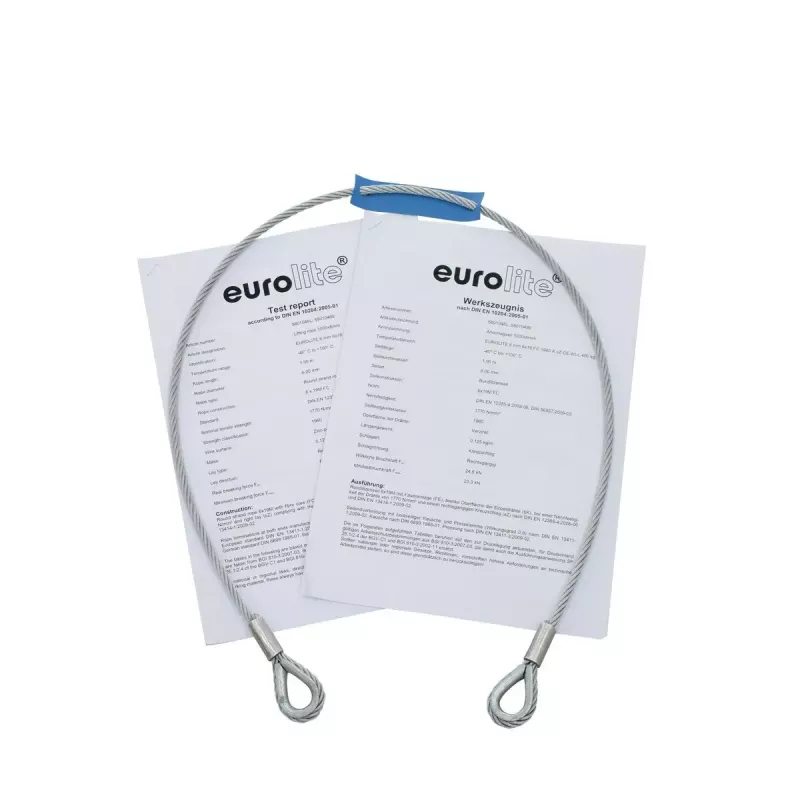 EUROLITE bezpečnostné lano AG-15, 4x1000 mm, do 15 kg