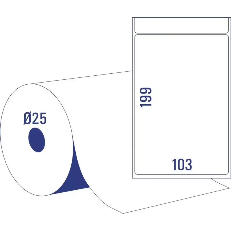 Samolepiace etikety do tlačiarne Avery Zweckform TD8060-25 – biely papier, 19,9×10,3 cm, 700 kusov (350/rolka)