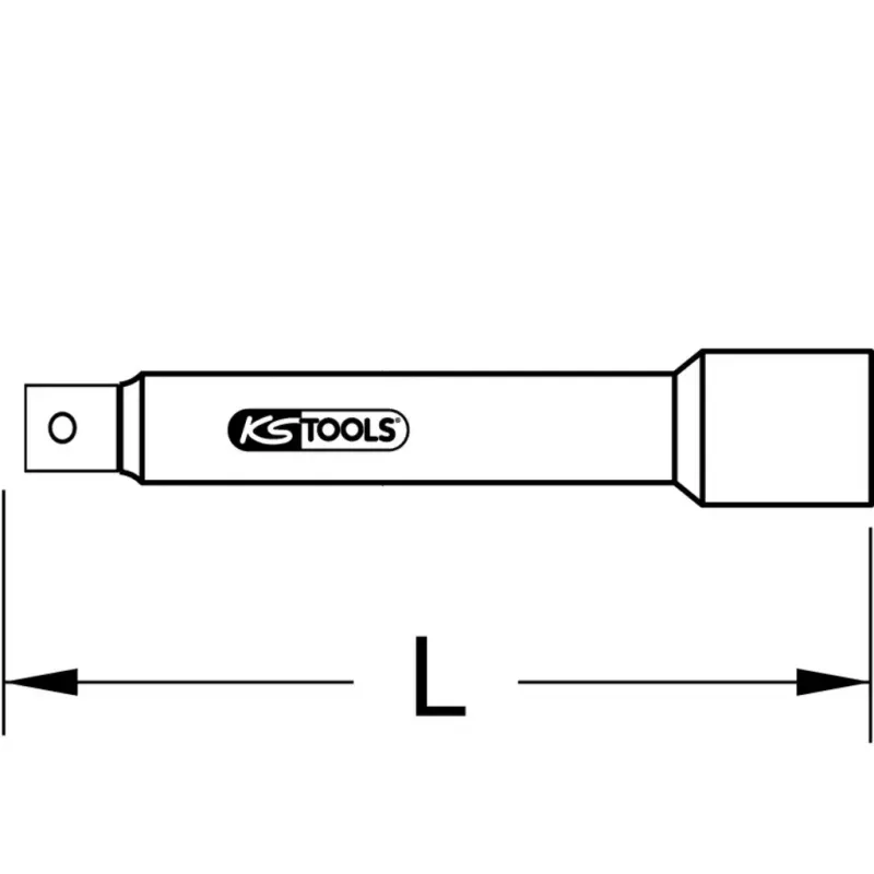 KS Tools CHROMEplus 911.1040 predĺženie, 1 in, 400 mm
