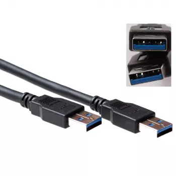 USB kábel ACT USB 3.0 A konektor samec - USB A konektor samec 0,50 m