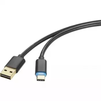 USB kábel Renkforce RF-4758090 1,5m USB A USB C čierna