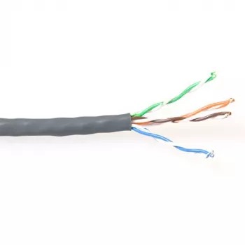 CAT5E U/UTP PVC pevný kábel ACT ES100H 100m sivý