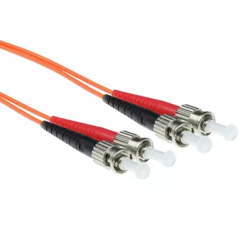 ACT 5 metrov LSZH Multimode 50/125 OM2 optický patch kábel duplex s ST konektormi