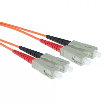 ACT 15 metrov LSZH Multimode 62.5/125 OM1 optický patch kábel Duplex s SC konektormi