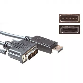 ACT konverzný kábel DisplayPort konektor samec na DVI konektor samec 3,00 m