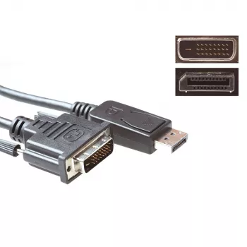 ACT konverzný kábel DisplayPort konektor samec na DVI konektor samec 5,00 m