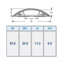 ACT káblový kanál okrúhly z PVC 50 mm, sivý, PVC, V-0, 50 mm