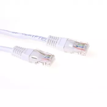 ACT biely 1 m U/UTP CAT6A patch kábel s RJ45 konektormi