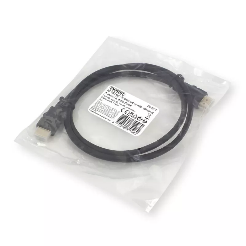 Ewent EC3901 HDMI kábel 1 m HDMI Type-A (Standard) čierny