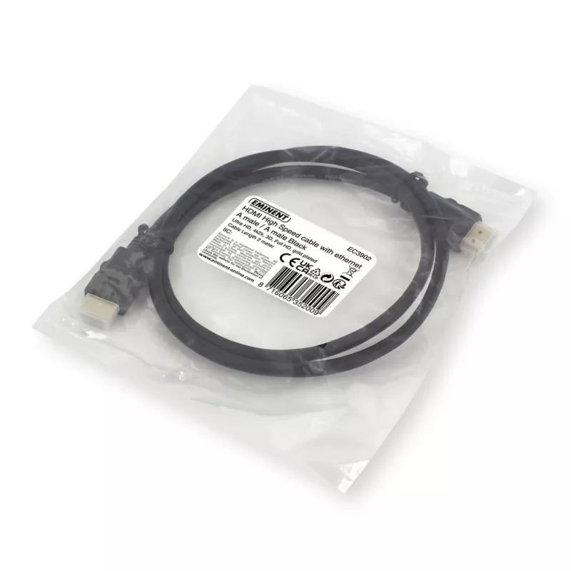 Ewent EC3902 HDMI kábel 2 m HDMI Type-A (Standard) čierny