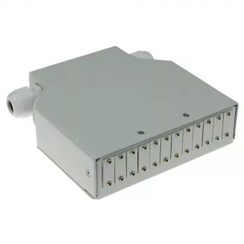 ACT DIN lištová optická ukončovacia box neosadený, 12 portov, optika, slonovina, 130 mm, 130 mm, 45,3 mm, box