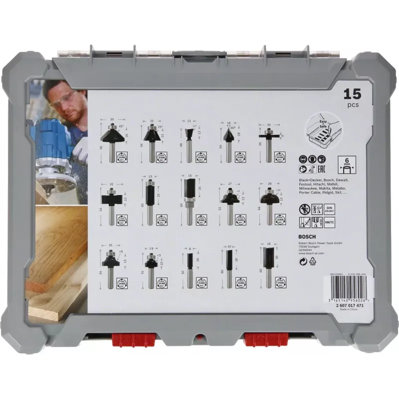 Bosch 2607017473 sada fréz 15 kusov
