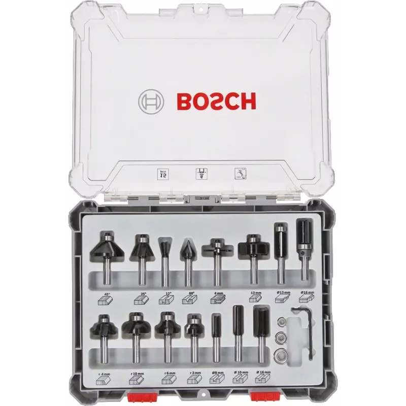 Bosch 2607017473 sada fréz 15 kusov