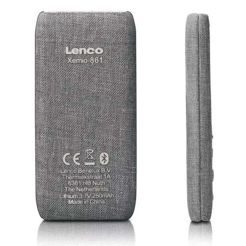 MP4 prehrávač Lenco Xemio-861 8 GB sivý USB 3.2 FM rádio