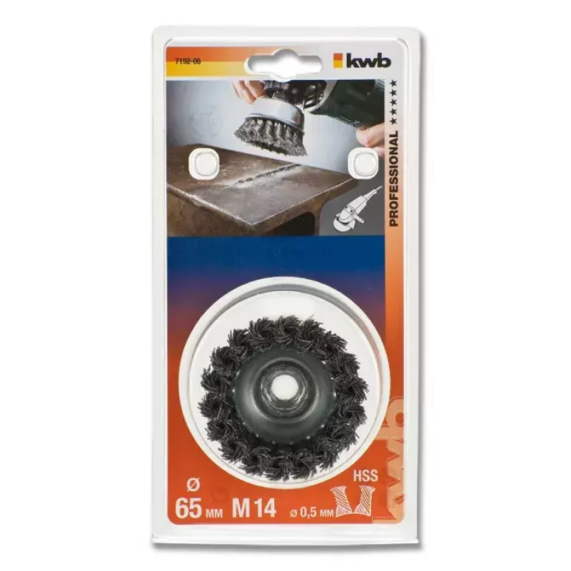 Kefová kotúčová kefa KWB 719206 drôtená kefa 6,6 cm