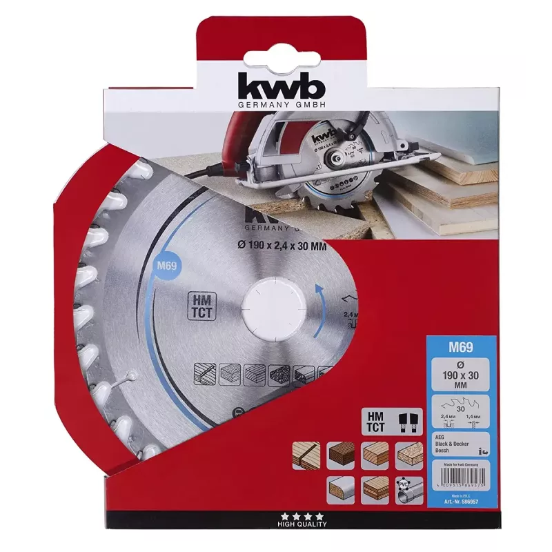 Kotúčový pílový list KWB 586957 na kov 1 ks 351 g