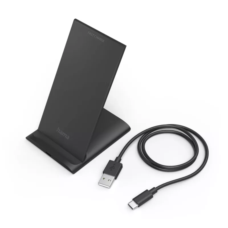 Hama QI-FC10S smartfón čierny USB bezdrôtové nabíjanie rýchle nabíjanie interiér