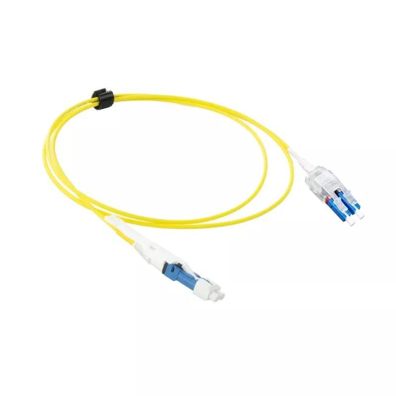 ACT 1 meter Singlemode 9/125 OS2 Polarity Twist Uniboot Duplex optický patch kábel s CS - LC konektormi