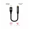 Audio adaptér SWISSTEN Lightning na 3,5 mm jack SW-LIGHT-3.5MM-BK, kábel 0,15 m, čierny