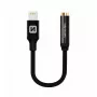 Audio adaptér SWISSTEN Lightning na 3,5 mm jack SW-LIGHT-3.5MM-BK, kábel 0,15 m, čierny