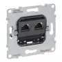 Legrand 765062 zásuvka 2 x RJ-45 čierna