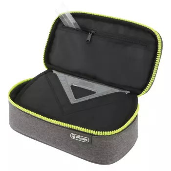 Peračník Herlitz beatBox ABC polyester sivý žltý 225x120x70mm