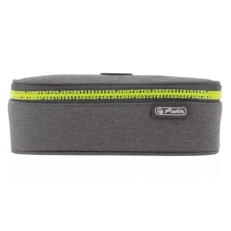 Peračník Herlitz beatBox ABC polyester sivý žltý 225x120x70mm