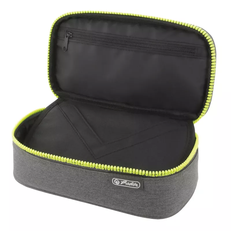 Peračník Herlitz beatBox ABC polyester sivý žltý 225x120x70mm