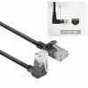 ACT čierny 0,25 metra U/UTP CAT6A LSZH Slimline patch kábel s DC4952