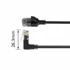 ACT čierny 0,25 metra U/UTP CAT6A LSZH Slimline patch kábel s DC4952
