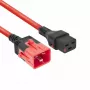 ACT napájací kábel C19 IEC Lock - C20 IEC Lock Dual Locking červený 2 m, PC3637