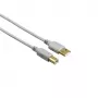 Hama 00200903 USB kábel USB 2.0 1,5 m USB A USB B sivý