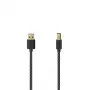 Hama 00201001 USB kábel USB 2.0 1,5 m USB A USB B čierny, strieborný