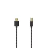 Hama 00201001 USB kábel USB 2.0 1,5 m USB A USB B čierny, strieborný