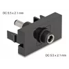 DeLOCK Easy 45 zásuvka DC čierna konektor samica konektor samec 45mm