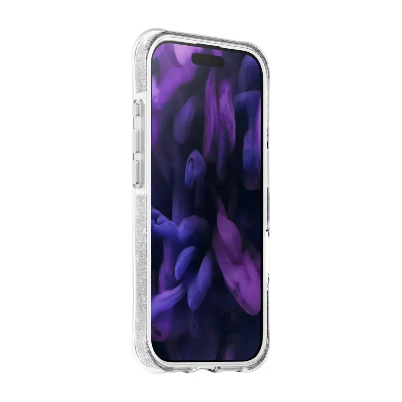Kryt LAUT AERO SPARKLE iPhone 17 16 cm strieborný priehľadný