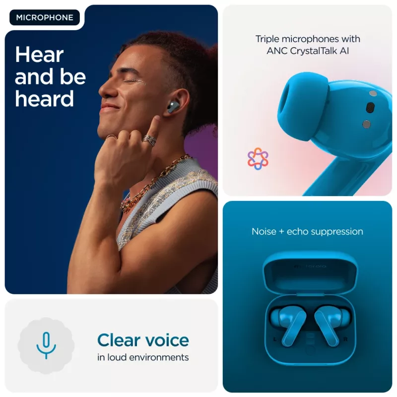 Motorola Moto Buds Bass headset True Wireless Stereo (TWS) in-ear slúchadlá hovory/hudba Bluetooth modrá