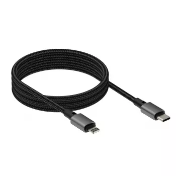 Vision TC 1MLTGMAG/BL magnetický kábel Lightning, 1 m, čierny