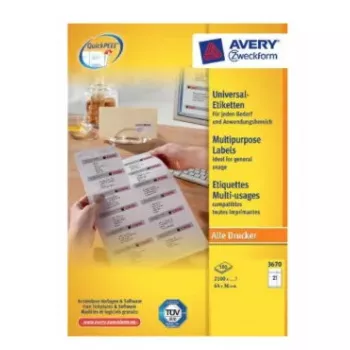 Tlačové etikety Avery 3670 biele