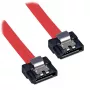 Lindy 0,2 m Low-Profile SATA kábel s poistkou, 0,2 m, konektor samec/konektor samec, červený