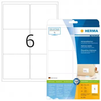 Adresné etikety Premium HERMA 4502 A4 99,1x93,1 mm