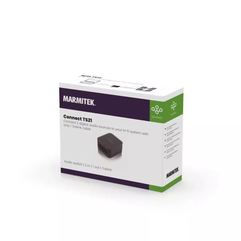 Marmitek Connect TS21 - optický prepínač - 2 vstupy / 1 výstup - Toslink