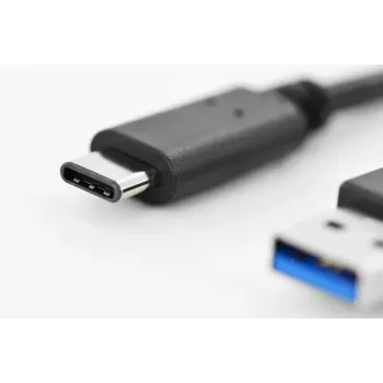 USB kábel Digitus DK-300136-010-S USB 2.0 1 m USB C USB A čierny