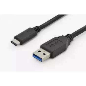 USB kábel Digitus DK-300136-010-S USB 2.0 1 m USB C USB A čierny