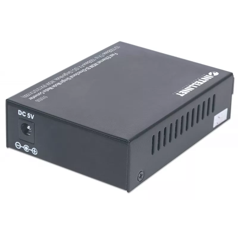 Intellinet 510530 konvertor médií Fast Ethernet WDM, 10/100Base-TX (RJ-45) na 100Base-FX (SC) jednovidový, 20 km (12,4 mi), Rx1310/Tx1550 nm