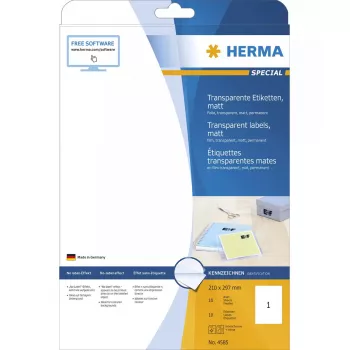 Samolepiaca etiketa HERMA A4 obdĺžniková permanentná transparentná