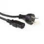 Napájací kábel ACT Powercord dánsky konektor samec - C13 čierny 2,5 m