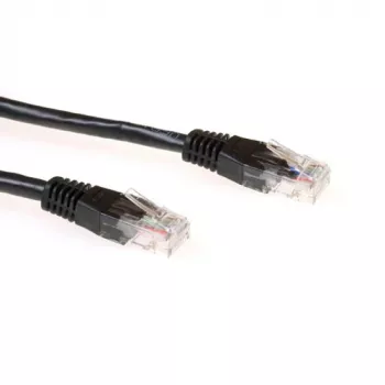 ACT čierna 7 metrov U/UTP CAT6A patch kábel s RJ45 konektormi