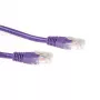 ACT fialová 1 meter U/UTP CAT6A patch kábel s RJ45 konektormi