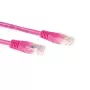 ACT Ružová 5 m U/UTP CAT6A patch kábel s RJ45 konektormi